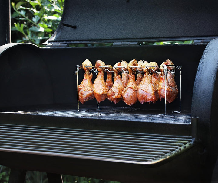 Generisch Hähnchenschenkel Halter für Grill Hähnchenkeulenhalter Edelstahl Keulenhalter für 12 Hähnc