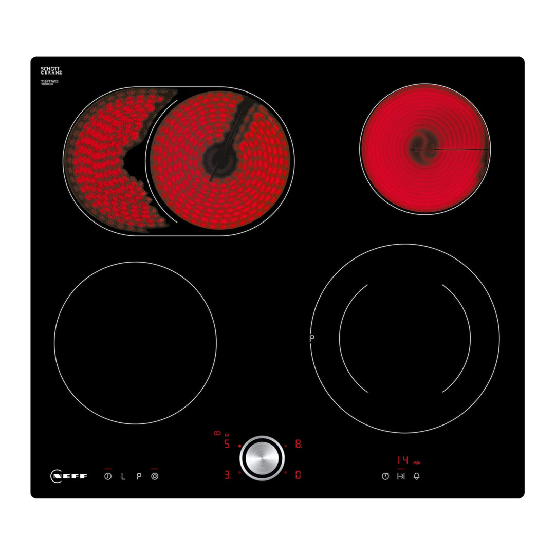 Neff T16PT76X0 Elektrokochfeld N70 / 60cm / TwistPad / Bräterzone / Glaskeramik / flächenbündig, Sch