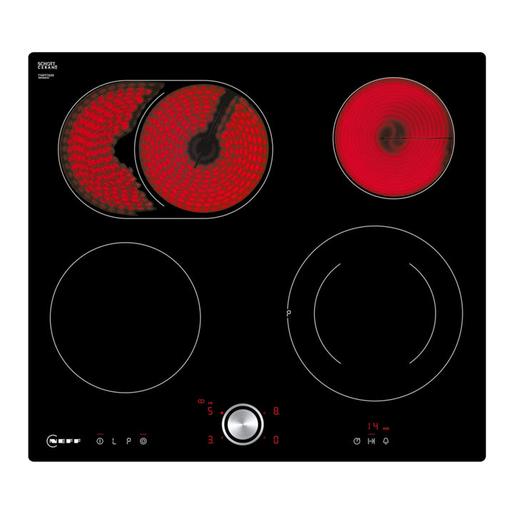 Neff T16PT76X0 Elektrokochfeld N70 / 60cm / TwistPad / Bräterzone / Glaskeramik / flächenbündig, Sch