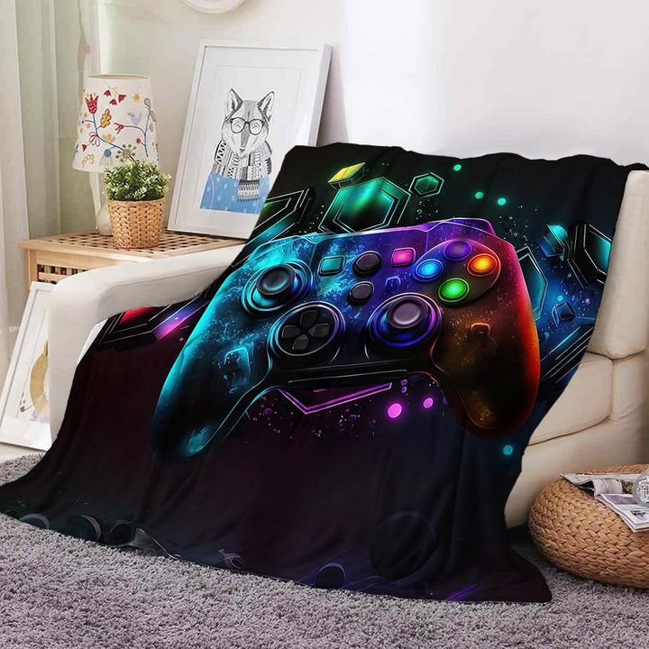 Gamepad Decke,3D Gamepad Muster Flanelldecke,Flauschig Weich Und Warme Zimmer Decor Decken,Für Teens