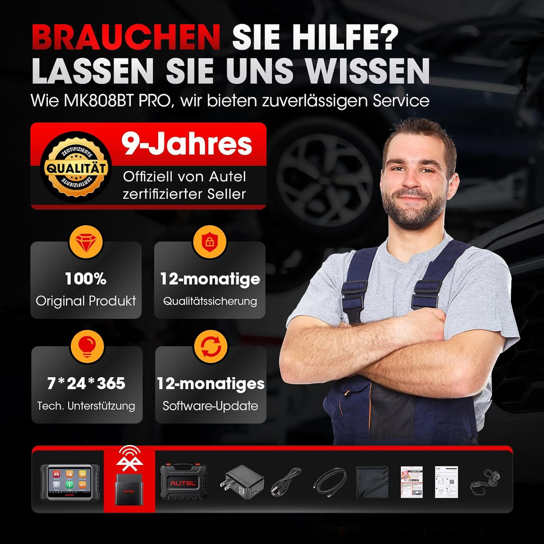 Autel MaxiCOM MK808K-BT OBD2 Diagnosegerät Gleich wie MK808BT Pro 2024 Bidirektionaler Aufstockung d