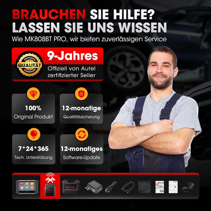 Autel MaxiCOM MK808K-BT OBD2 Diagnosegerät Gleich wie MK808BT Pro 2024 Bidirektionaler Aufstockung d