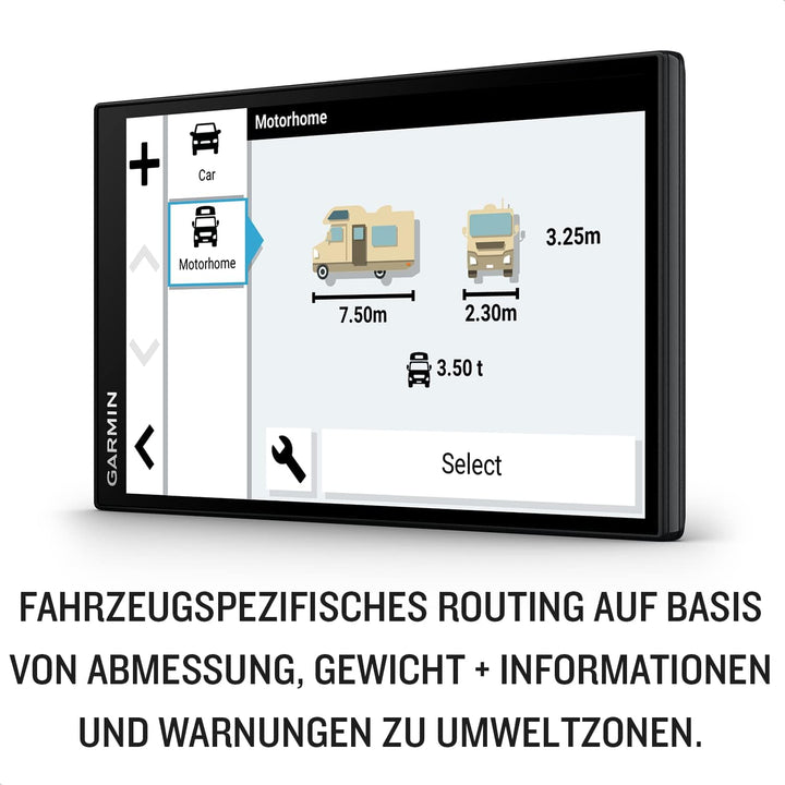 Garmin Camper - Navigationsgerät mit 7“ (17,8 cm) Display für Wohnmobile/Wohnwagen, vorinstallierten