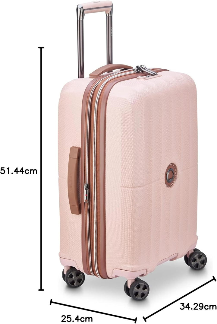 DELSEY Paris St. Tropez Hardside Erweiterbares Gepäck mit Spinner-Rädern, Rose, Carry-on 21 Inch, St