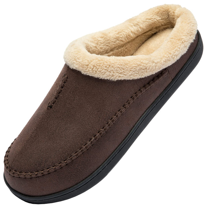 Miqieer Hausschuhe Herren Memory Foam Pantoffeln Warme Winter Plüsch Hüttenschuhe 41/42 EU 570 Kaffe