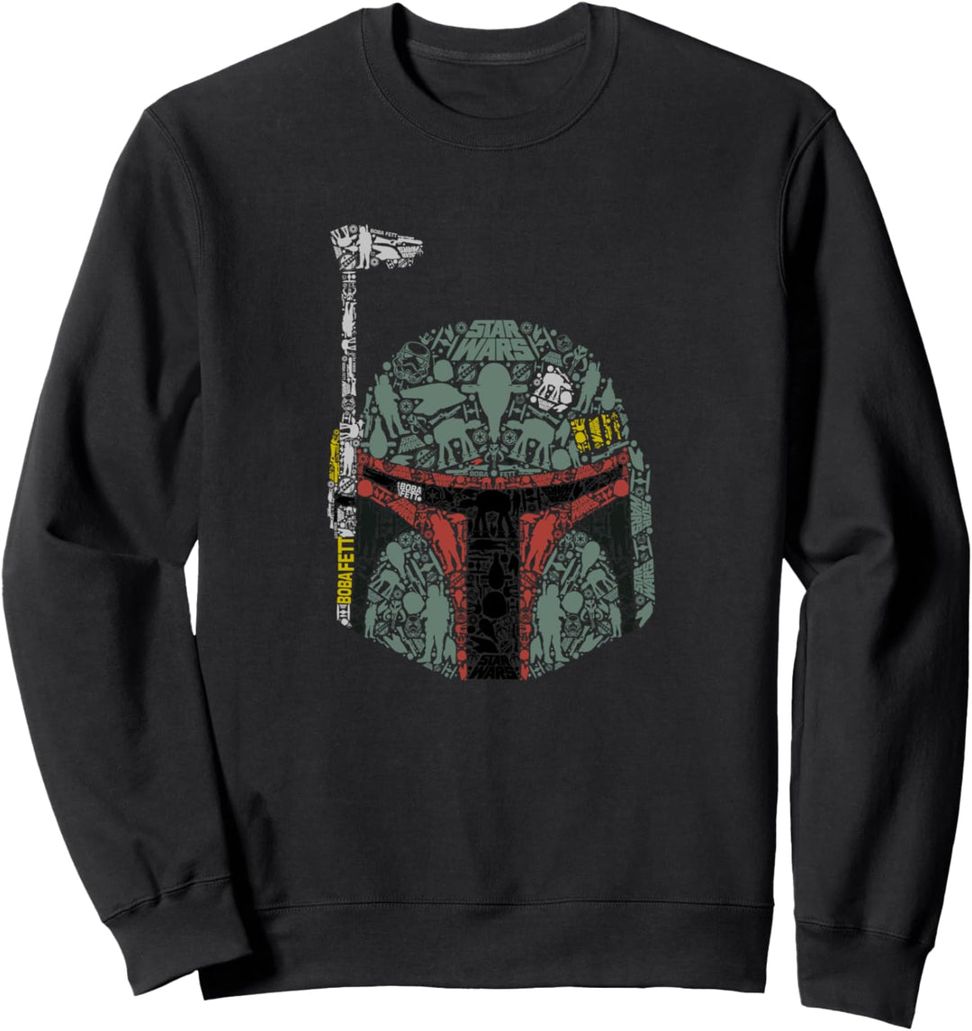 Star Wars Boba Fett Silhouette Helmet Fill Sweatshirt