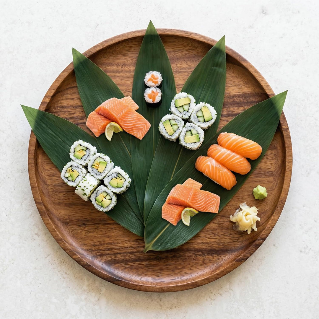 DOITOOL 100 Stück Sushi-Bambusblätter Bananenblätter Machen Zongzi-Kit Tellerdekorationen Urlaubspar