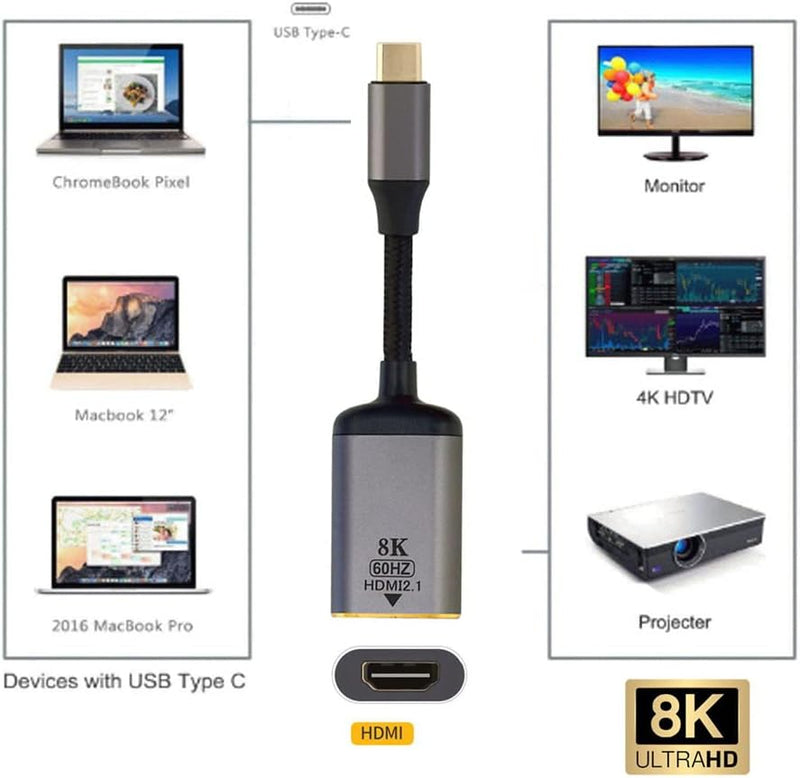 NFHK USB 4 USB-C Typ-C Quelle auf Buchse HDMI 2.0 Kabel Display 8K 60HZ UHD 4K HDMI Stecker Monitor