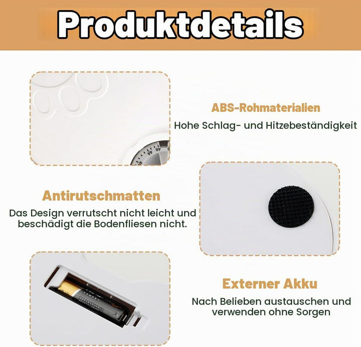Futterautomat Katze, 700ML Futterautomat für Katzen, 2 Mahlzeiten Katzenfutter Automat mit 48 Stunde