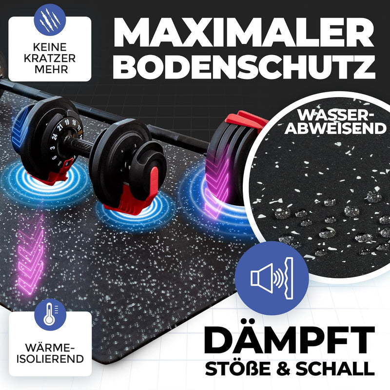 Schutzmatte Bodenschutzmatte: Gummi Gummimatte Sportmatte Gymnastikmatte Puzzlematte Hartboden Matte