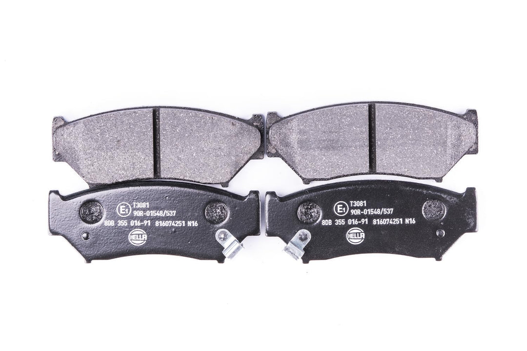 HELLA PAGID 8DB 355 016-911 Bremsbelagsatz - T3081 - Dicke/Stärke: 15.4mm - Bremssystem: Akebono - m