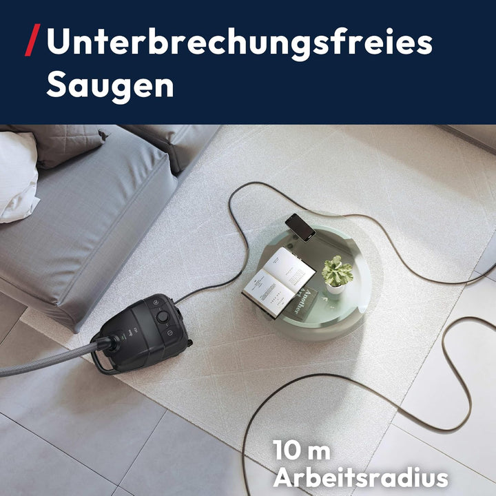 Hoover HE2 kompakter leistungsstarker Bodenstaubsauger mit Beutel für Hartböden & Teppiche, EPA-Stau