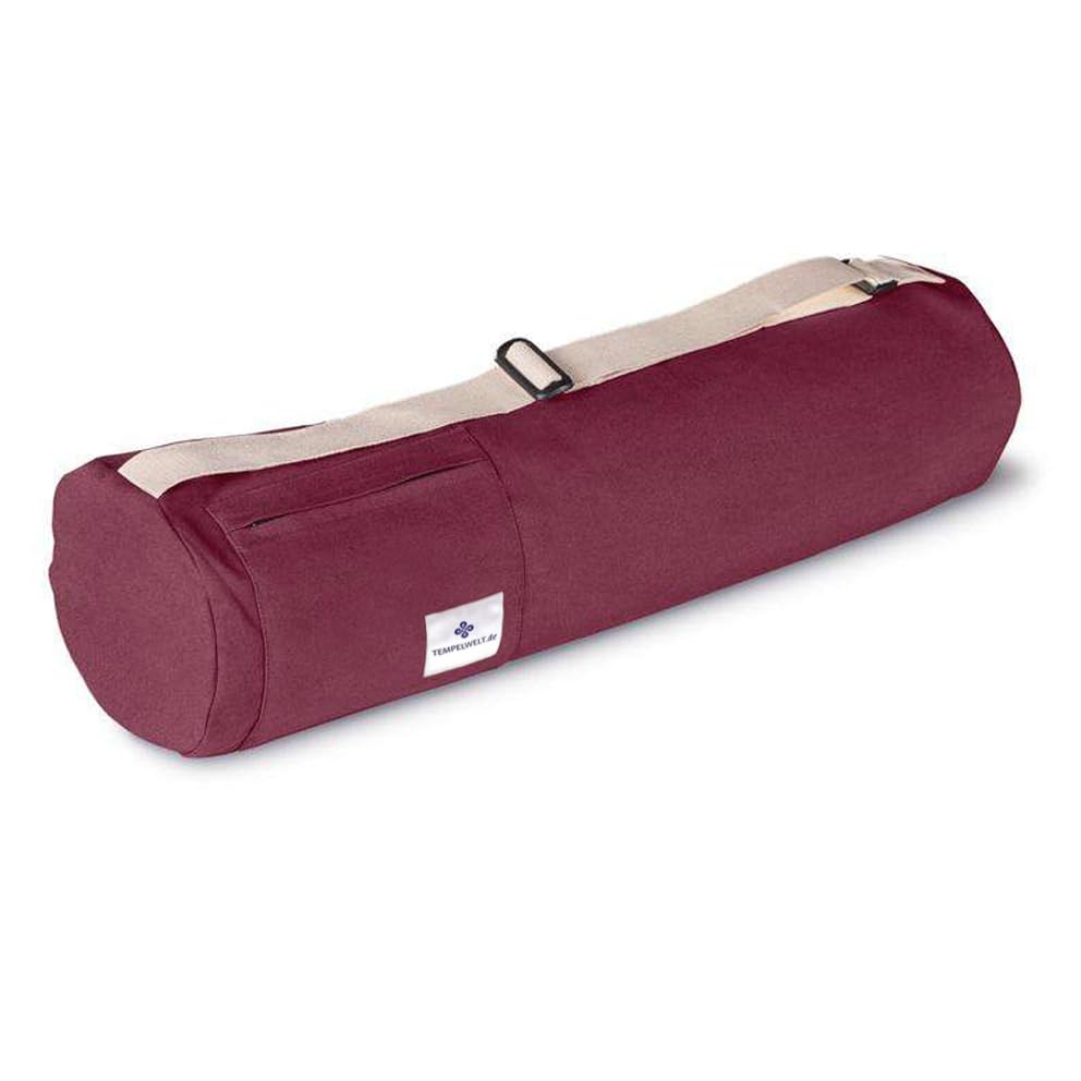 Mattentasche für Yogamatte Fitnessmatte 67x17 cm, Tasche aus Baumwolle Leinen Beere Tragegriff Natur
