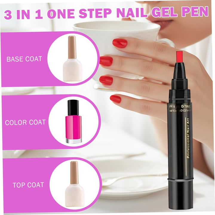 Schnell trocknende Nagellackstifte, 6er-Pack, 3-in-1-Gel-Nagelkunstmarker mit 6 verschiedenen Farben