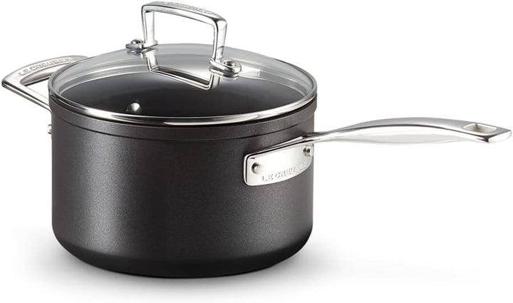 LE CREUSET Aluminium-Antihaft Profitopf, Ø 18 cm, Für alle Herdarten inkl. Induktion geeignet, Anthr