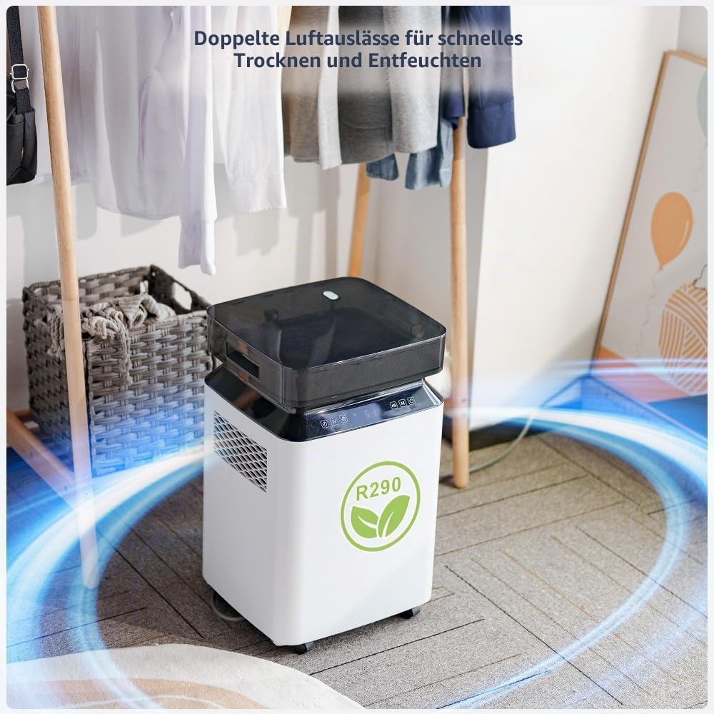 Kalopsia Raumentfeuchter Luftentfeuchter mit Kondensatpumpe: 80L/Tag Elektrischer Bautrockner mit 8L