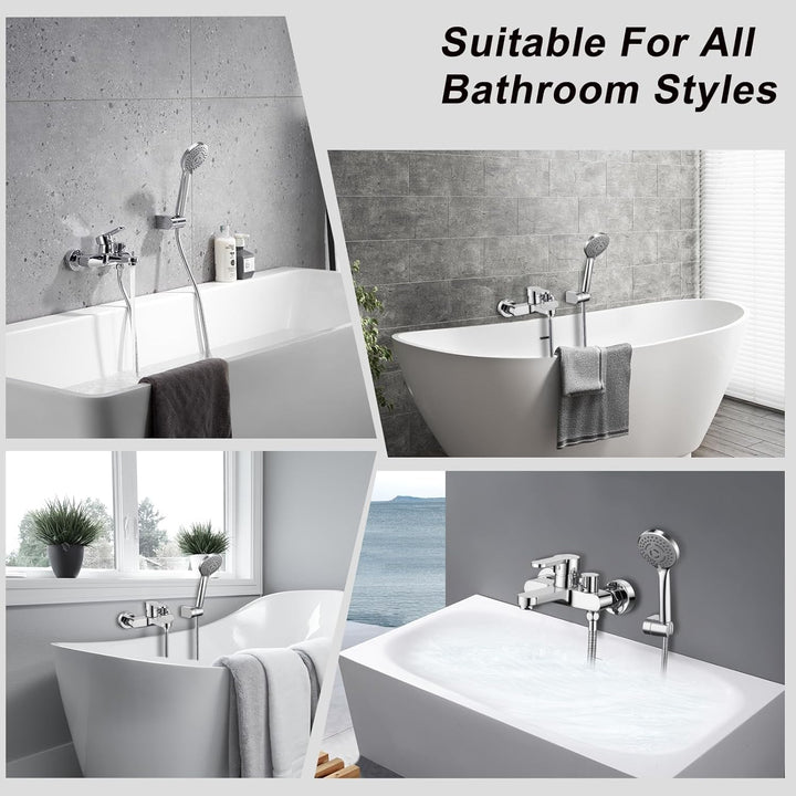 BONADE Wannenarmatur Badewannenarmatur mit 3 Strahlarten Handbrause, Einhebel Badewanne Wasserhahn m
