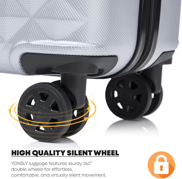 Premium Reisekoffer TSA-Schloss,YKK-Reissverschluss Hartschalen-Koffer Trolley Kabinenkoffer Rollkof
