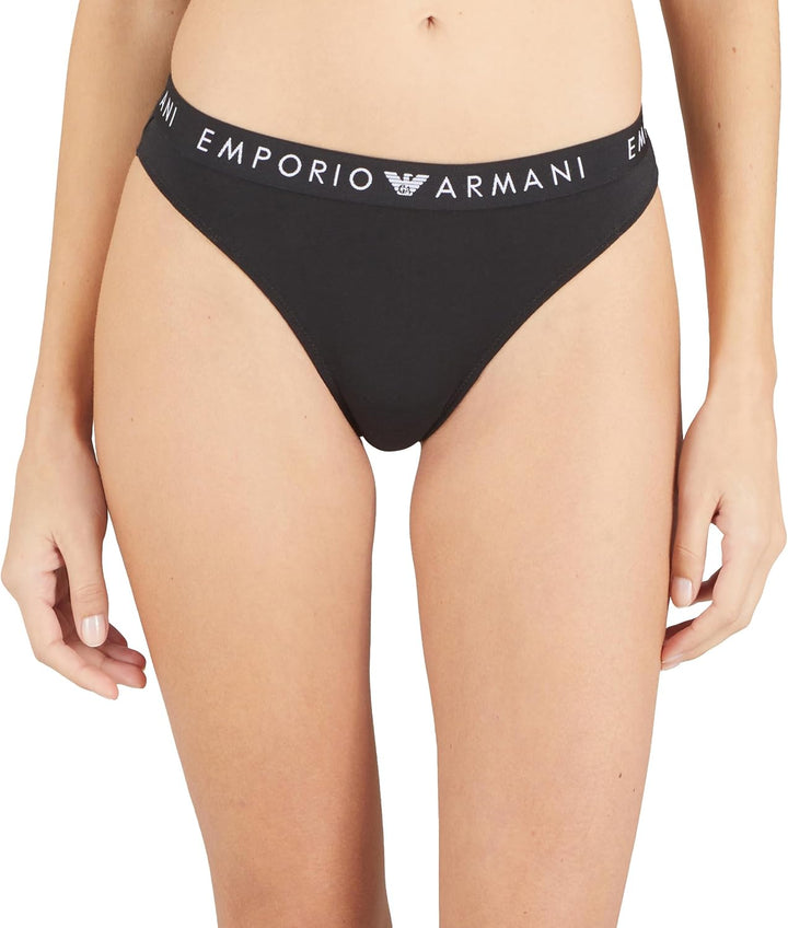 Emporio Armani Damen 2-Pack Brazilian Unterwäsche (2er Pack) M Nero, M Nero