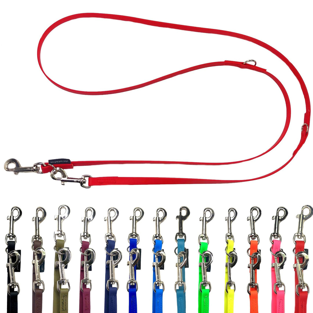 Biothane Hundeleine kleine Hunde/grosse Hunde verstellbar 2m / 2,40m / 2,80m / 3,50m / 5m SILBERNER