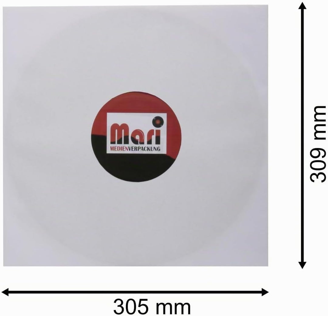 50 St. LP Schallplatten Innenhüllen ungefüttert 90 gramm reinweisses Papier Vinyl LP Maxi Single