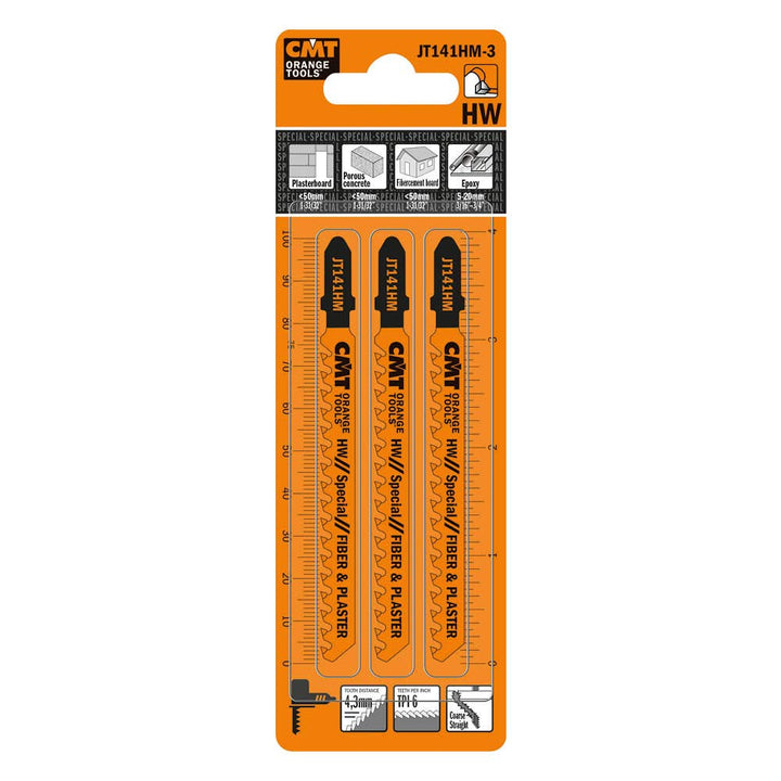 CMT ORANGE TOOLS JT141HM-3-3 BIM-STICHSÄGEBLÄTTER HM 100X5-20X6TPI
