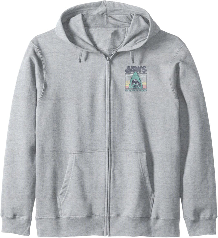 Jaws Amity Island Regatta Chest Back Boat Kapuzenjacke