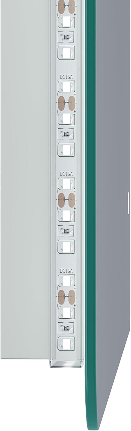 SONNI Badspiegel Lichtspiegel LED Spiegel Wandspiegel mit Touch-Schalter 70 x 50cm kaltweiss IP44 en