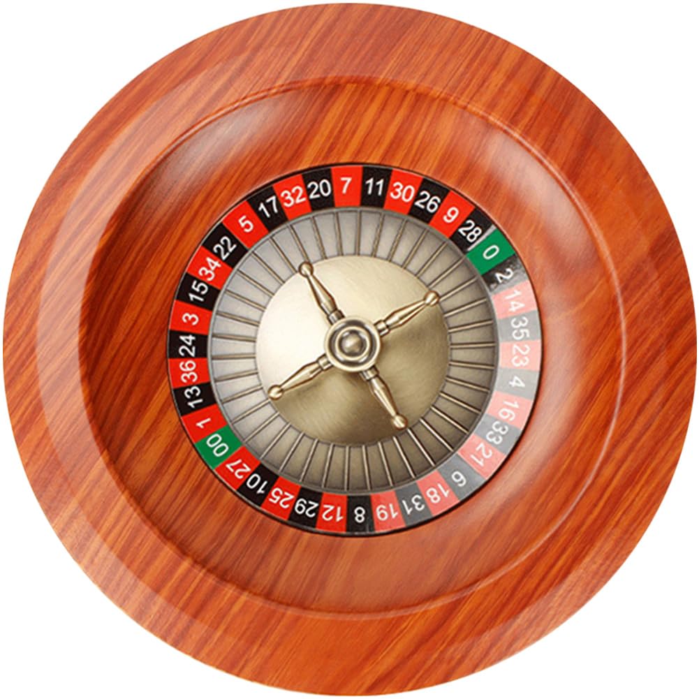 Holzroulette-Rad 12 Zoll Digitale Anzeige Russisches Roulette Brettspiel Lotteriedrehscheibe Erwachs