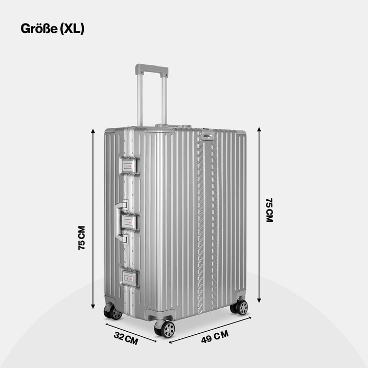WINLIFE 3in1 M+L+XL Handgepäck(53cm) + Checkin-Trolley(65cm) + XL Koffer(75cm) Reisekoffer Set mit A