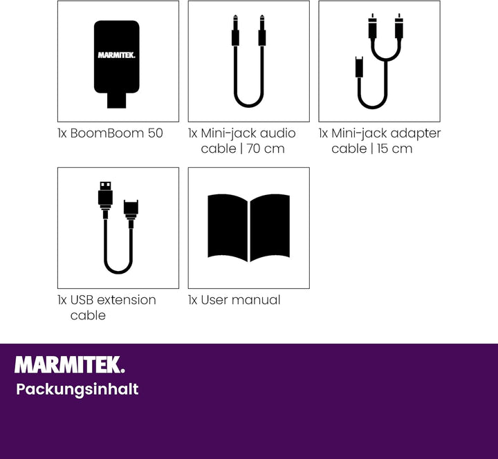 Marmitek BoomBoom 50 Bluetooth® Musik-Sender Bluetooth Version: 3.0 +EDR 30m USB Einspeisung, USB Ei