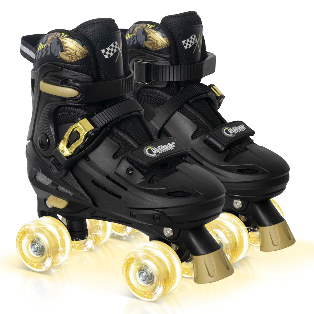 Nattork Rollschuhe Kinder, Verstellbare Rollschuhe für Kinder Jungen Mädchen, 4 Grössen Verstellbar