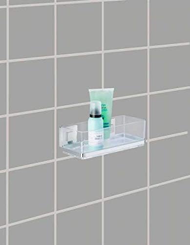 WENKO Vacuum-Loc® Badezimmer Wandregal Quadro Uno, Wandregal zur Montage ohne bohren, rostfreie Edel