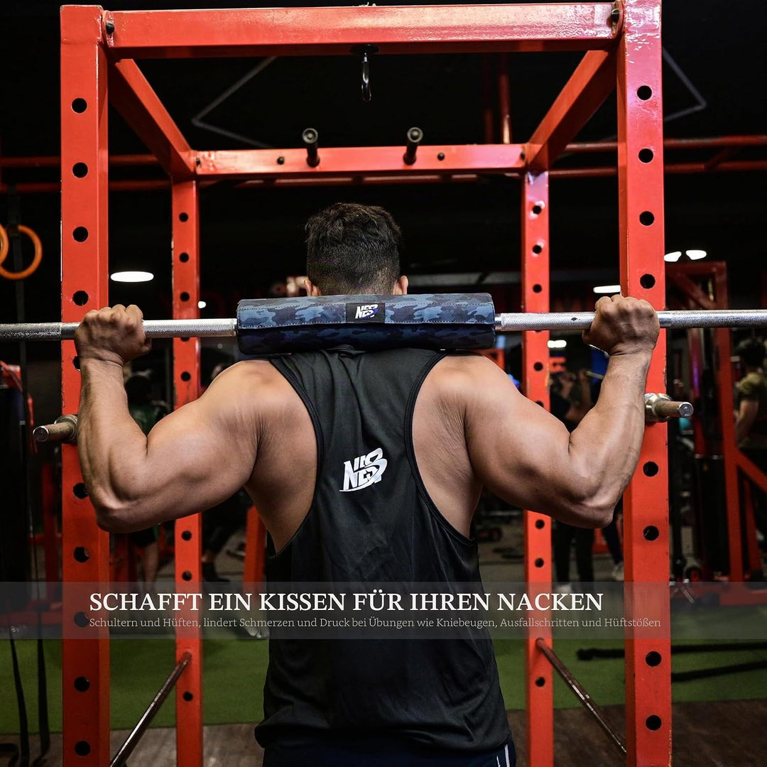 Barbell Padding, 30 mm Extra Thick, Hip Thrust Pad with Strength Fastening, Heavy Duty Rod Cushion w