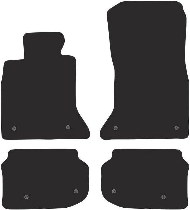 M MOTOS Velours Premium fussmatten Auto kompatibel mit BMW 5er F10 2010-2013 - Premium, Matt, Blau f