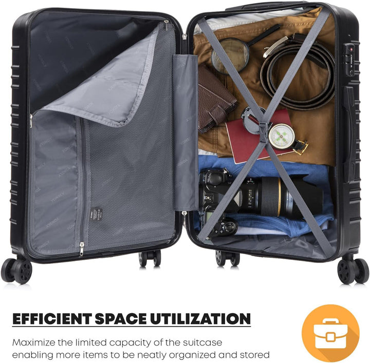 Premium Reisekoffer TSA-Schloss,YKK-Reissverschluss Hartschalen-Koffer Trolley Kabinenkoffer Rollkof
