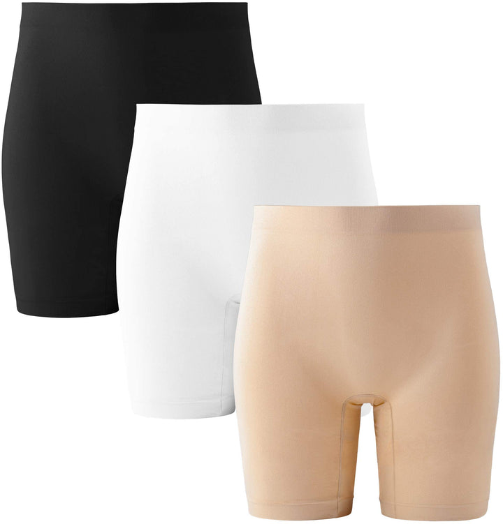 INNERSY Radlerhose Damen Kurz Hose Unter Kleid Rock Anti Scheuern Kurze Leggings Sommer 3er Pack XS