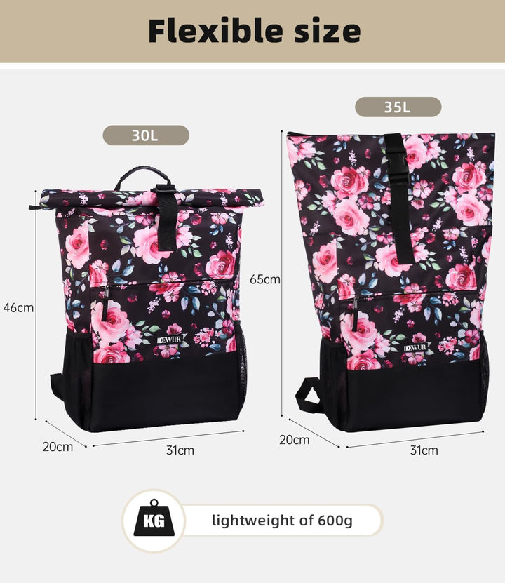 DEWUR 35L Thermo Rücksack Kühlrücksack Kühltasche Wasserdichter Picknickrücksack mit Flaschenöffner