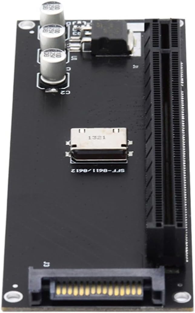 Oculink SFF-8611/8612 auf PCI-E 4.0 x16 Erweiterungskarte mit SATA-Stromanschluss für Externe Grafik
