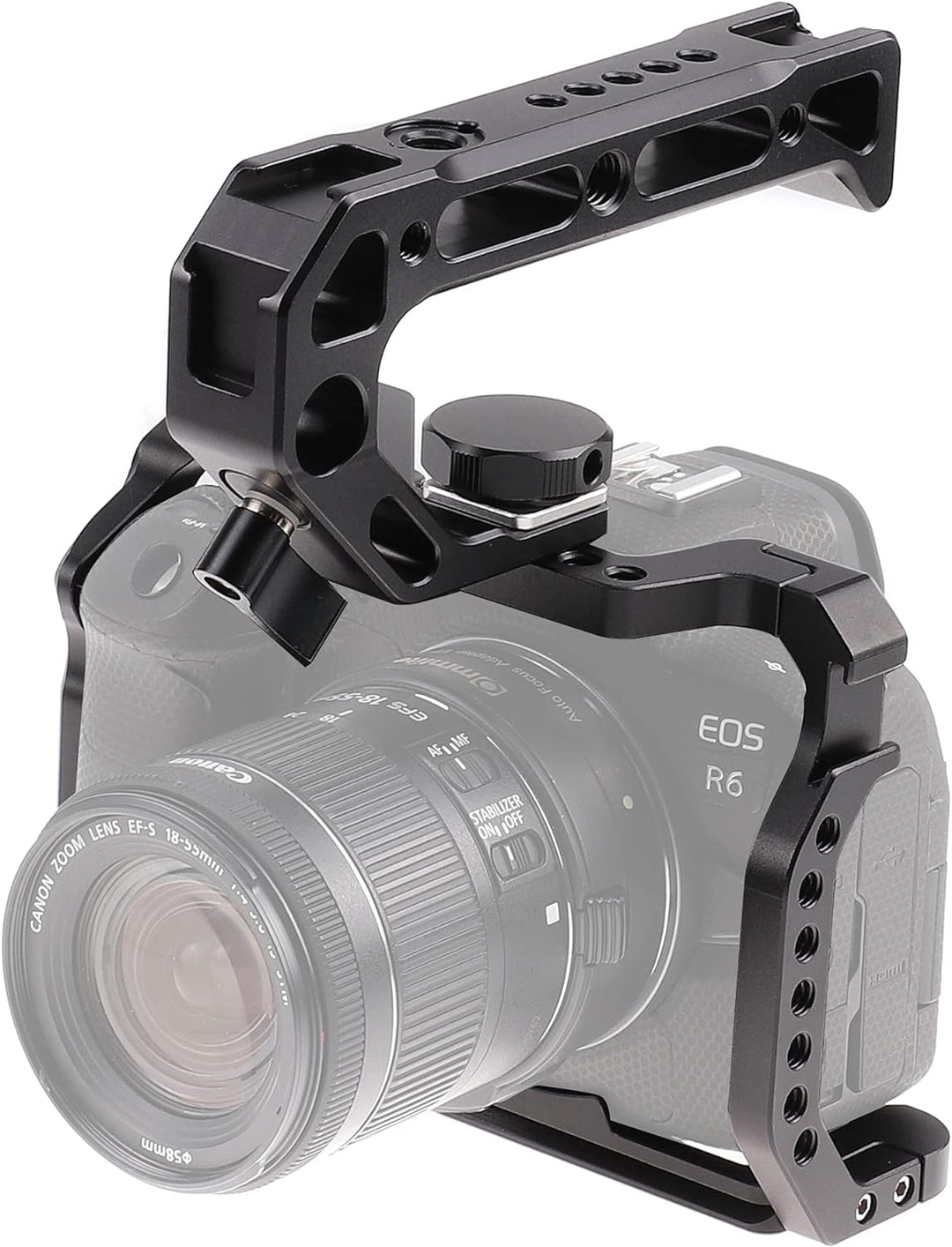 Hersmay R5 R6 R5C Cage mit Griff Oben, Kamerakäfig Kamera Cage für Canon EOS R5 R6 R5C spiegellose K
