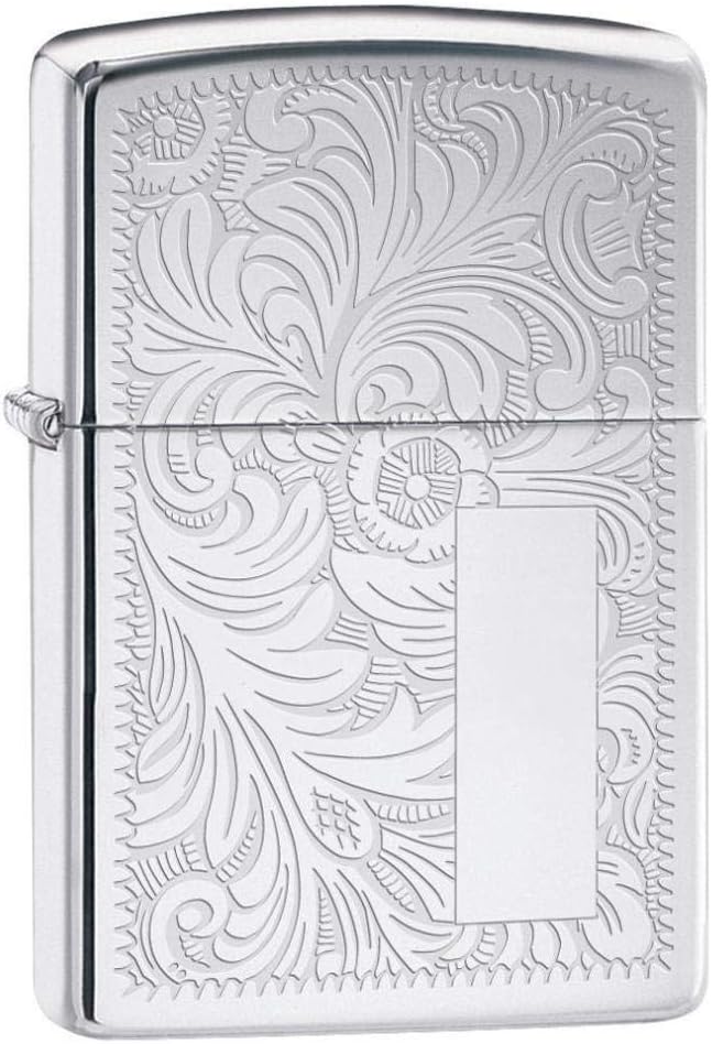 Zippo 352 60000813 Venetian Chrome Feuerzeug, Messing, Silber, 5, 5cm