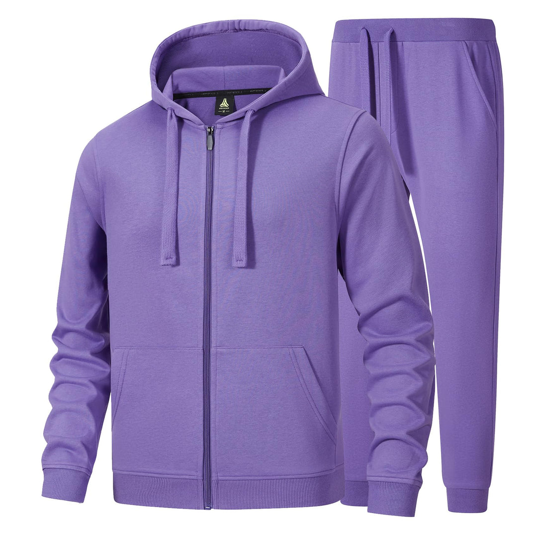 W JIANWANG Trainingsanzug Herren Hoodie Baumwolle Jogginganzug Herren Athletisch Komfortabel Tracksu