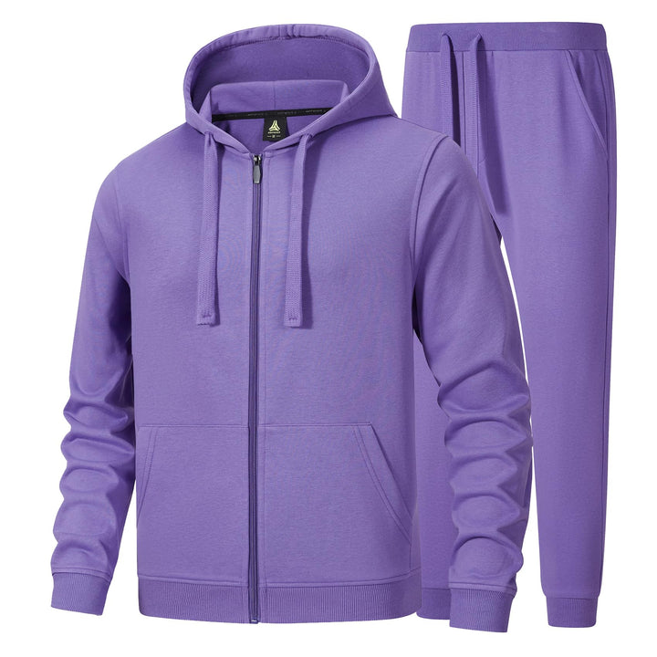 W JIANWANG Trainingsanzug Herren Hoodie Baumwolle Jogginganzug Herren Athletisch Komfortabel Tracksu