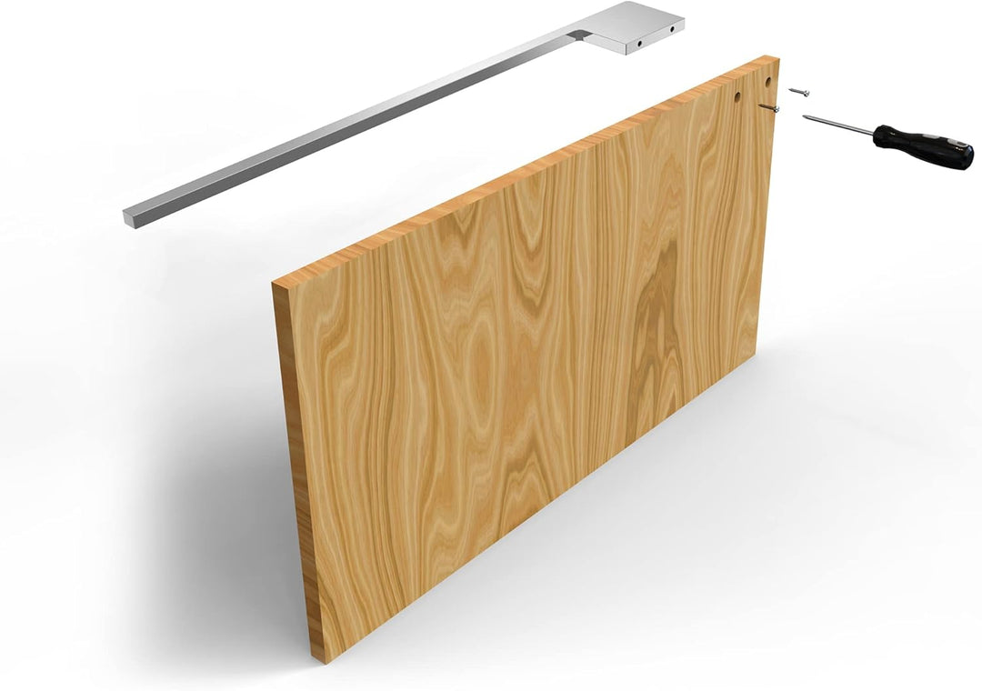 kalb | Handtuchhalter Slim für Waschtisch, Chrom, Aluminium, Länge: 400mm, Höhe: 8mm, Tiefe: 50mm