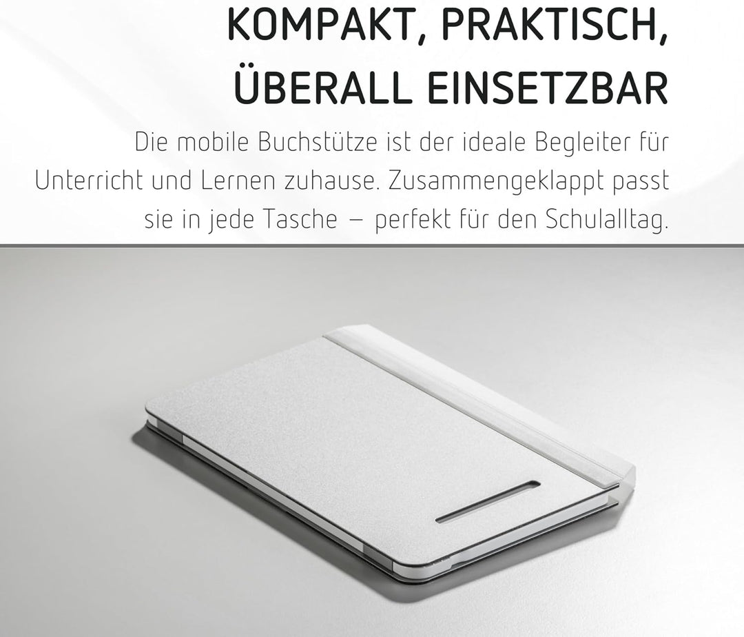 moll Design-Buchstütze, Kinderschreibtisch Zubehör, Faltbare und Zeitlose Buchstütze mit integrierte