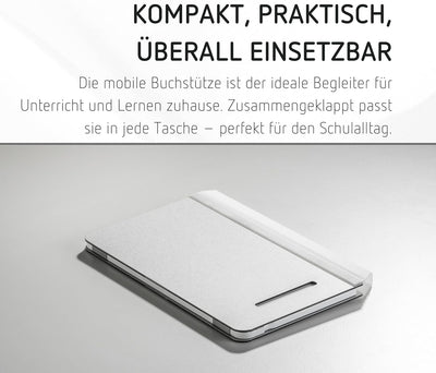 moll Design-Buchstütze, Kinderschreibtisch Zubehör, Faltbare und Zeitlose Buchstütze mit integrierte