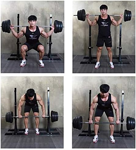 Hantelständer und Squat-Rack - Zwei Ablagen, verstellbar, rutschfeste Standbeine, max. Belastung: 15