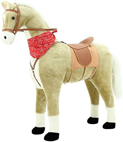 Sweety-Toys 10363 Stehpferd Haflinger Reitpferd Standpferd beige mit weisser Mähne