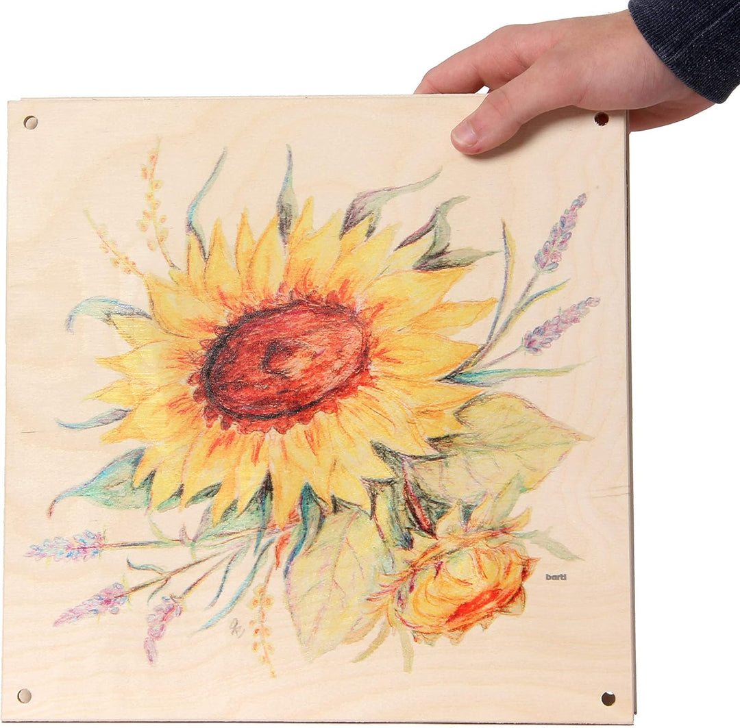 Bartl 111558 Riesen-Blumenpresse aus Holz 30 cm x 30 cm bunt Top Qualität. Made in Germany. 30x30cm,