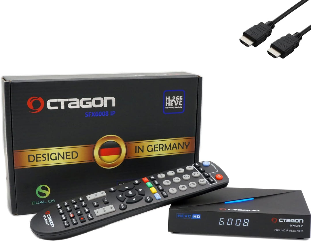 OCTAGON SFX6008 IP H.265 HEVC Full-HD E2 Linux Set-Top Box & Smart Receiver, Internet TV Receiver mi